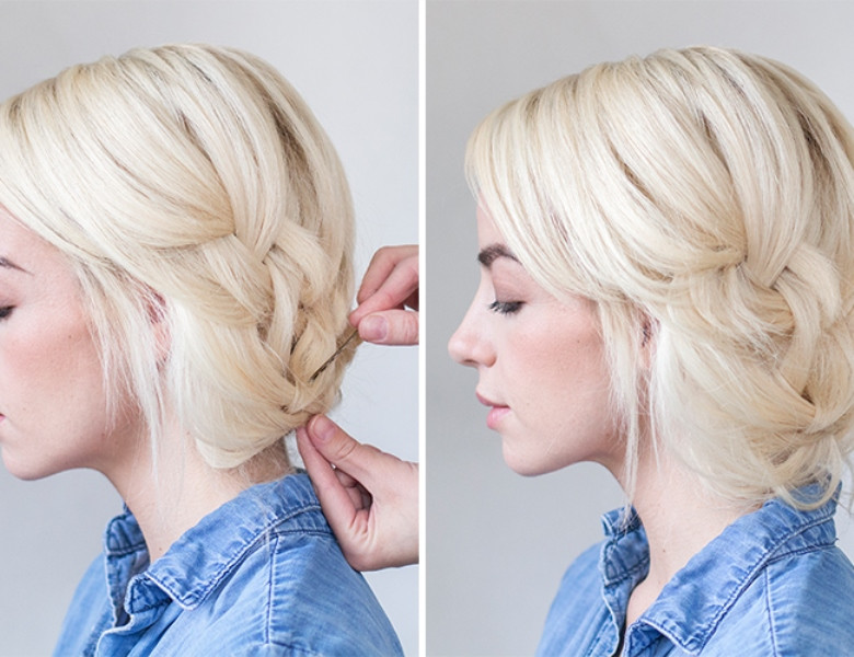 Best ideas about DIY Updos For Short Hair
. Save or Pin Picture easy and pretty diy tucked braid hair updo for Now.