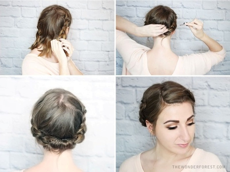 Best ideas about DIY Updos For Short Hair
. Save or Pin Picture quick diy rolled braid updo for short hair 3 Now.