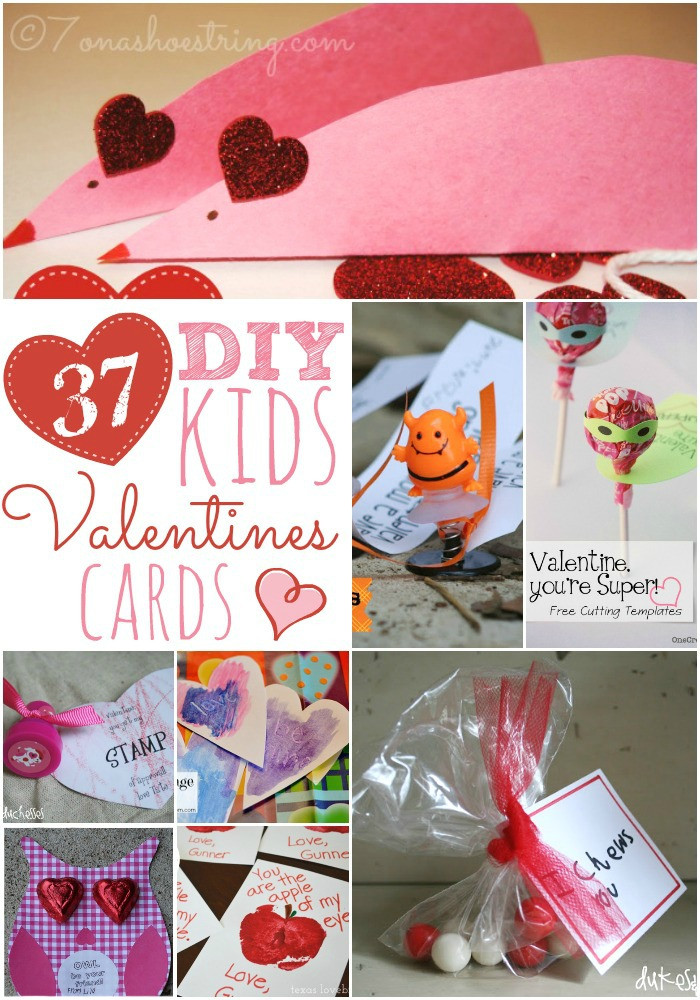 Best ideas about DIY Valentines Cards For Kids
. Save or Pin 37 DIY Kids Valentine Cards Now.