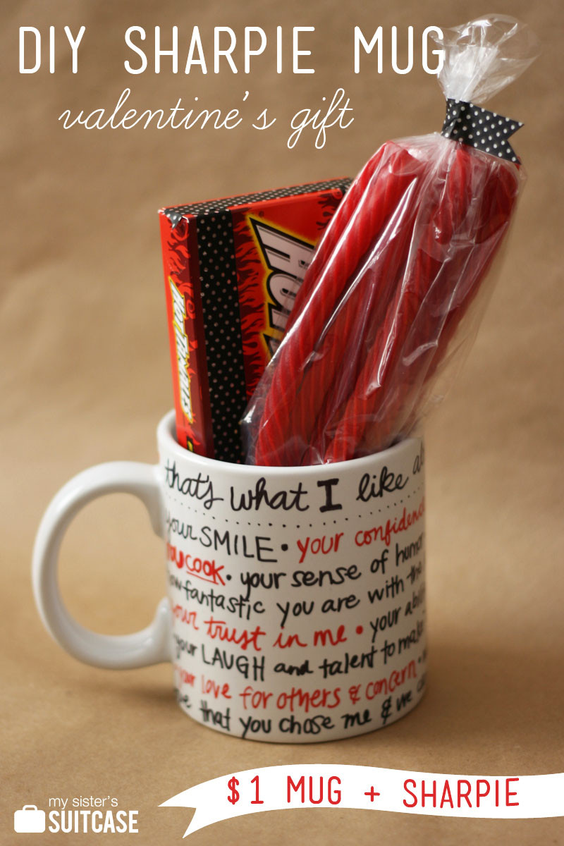 Best ideas about DIY Valentines Gift
. Save or Pin DIY Sharpie Mug Valentine Gift My Sister s Suitcase Now.