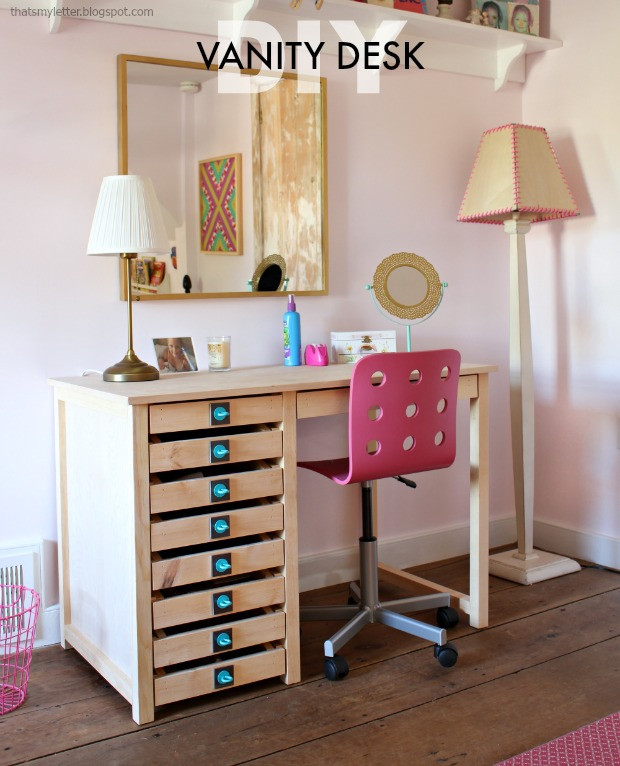 Best ideas about DIY Vanity Desk
. Save or Pin That s My Letter DIY Vanity Desk with Deep Drawers Now.