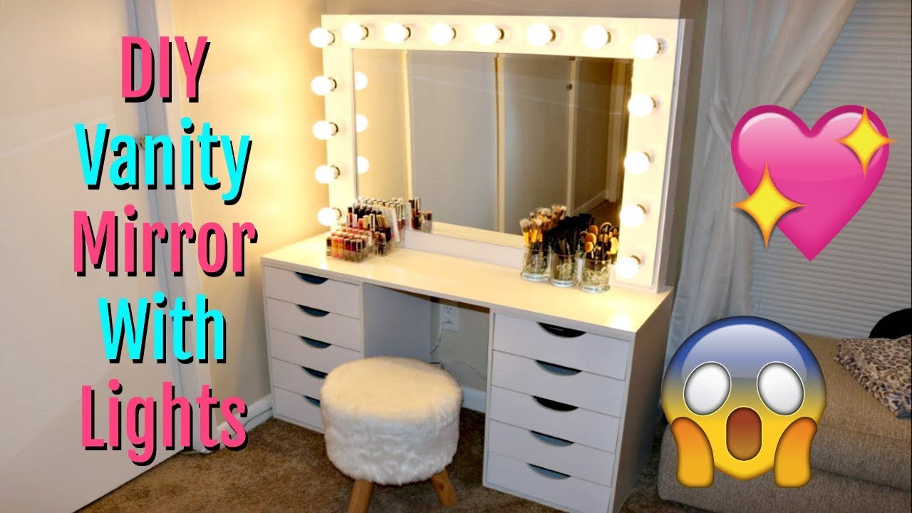 Best ideas about DIY Vanity Light
. Save or Pin DIY Vanity Mirror With Lights Now.