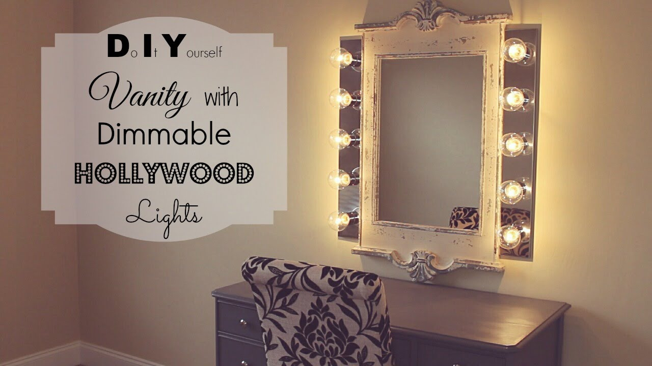 Best ideas about DIY Vanity Light
. Save or Pin DIY Vanity with Dimmable Hollywood Lights Now.