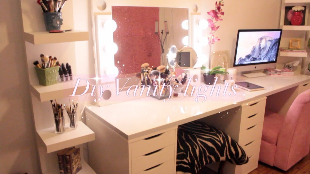 Best ideas about DIY Vanity Mirror With Lights
. Save or Pin DIY Hollywood Vanity Lights Mirror Now.