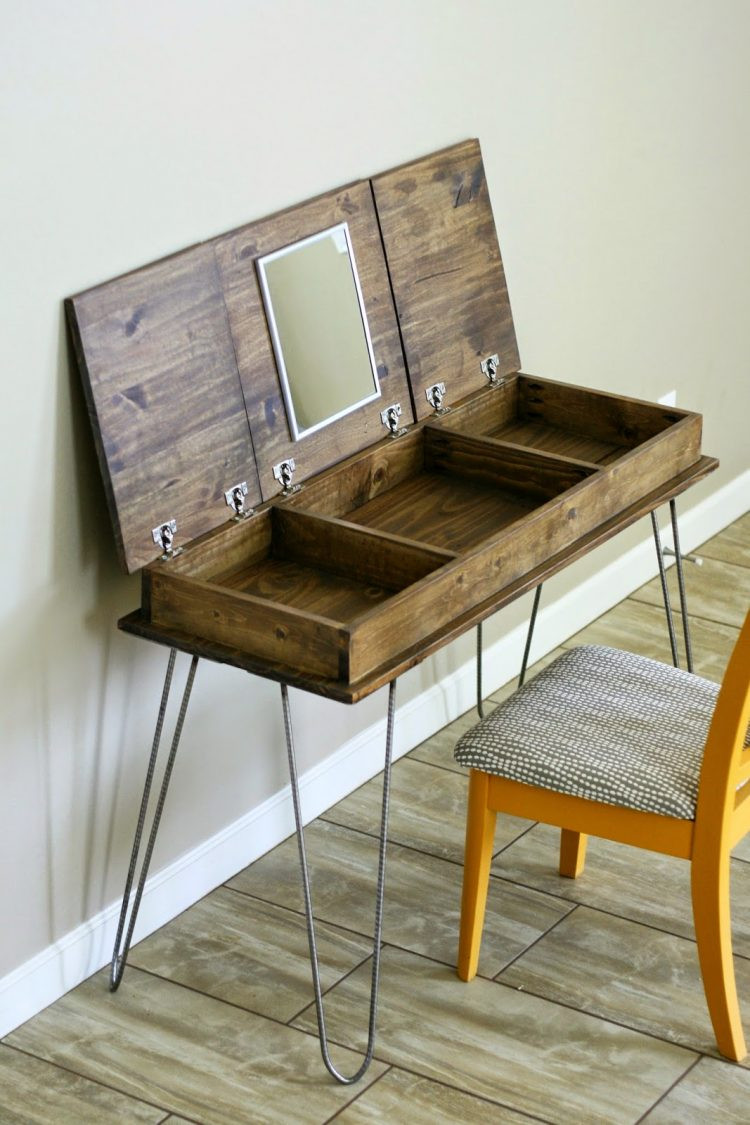 Best ideas about DIY Vanity Table Plans
. Save or Pin DIY Vanity Mirror With Lights for Bathroom and Makeup Station Now.