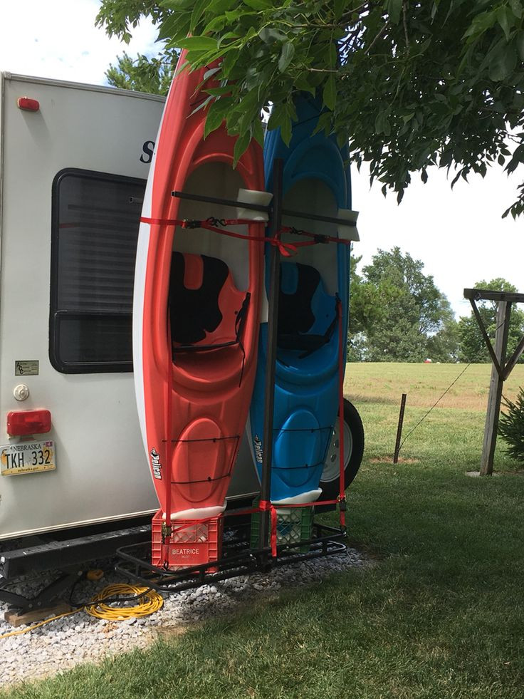 Best ideas about DIY Vertical Kayak Rack For Rv
. Save or Pin DYI kayak rack for the back of a 5th wheel camper This is Now.