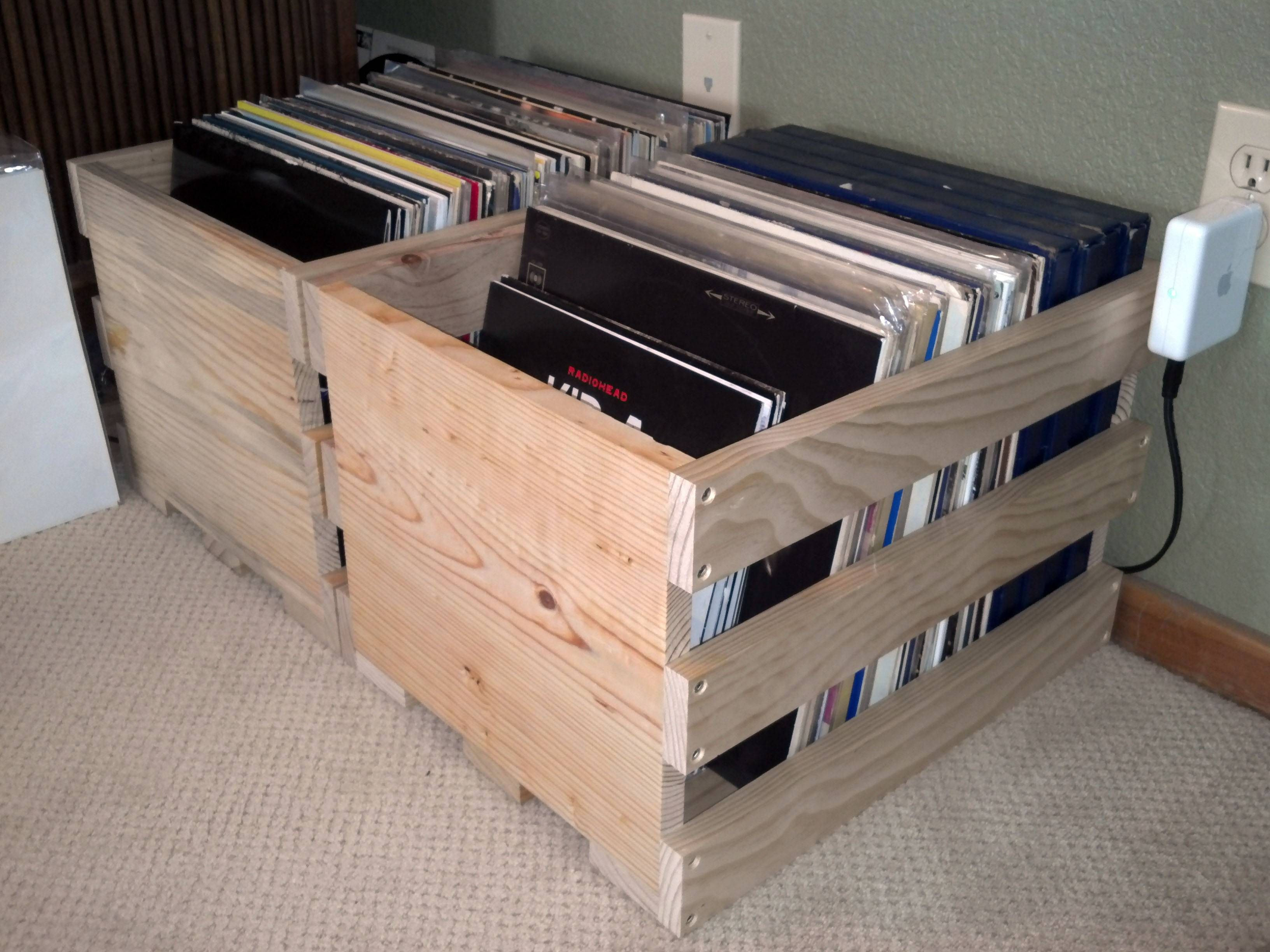 Best ideas about DIY Vinyl Record Storage
. Save or Pin Whipped up a couple of record bins from scrap wood Now.