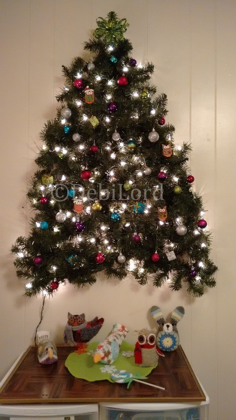 Best ideas about DIY Wall Christmas Tree
. Save or Pin 3 D wall Christmas Tree I made this with two 9 ft strands Now.