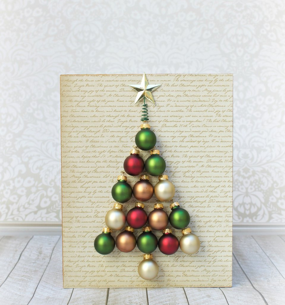 Best ideas about DIY Wall Christmas Tree
. Save or Pin Holiday Wall Art DIY Tree made with Ornaments Morena s Now.