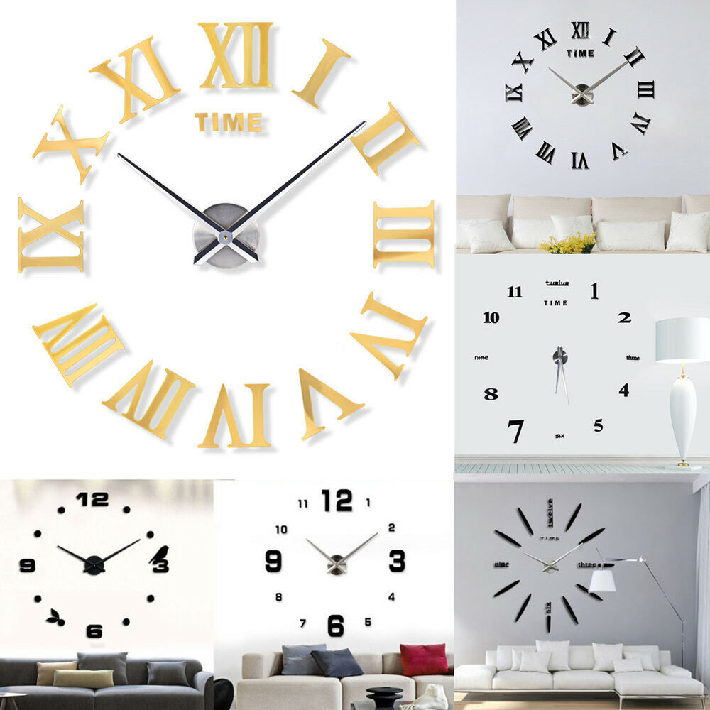 Best ideas about DIY Wall Clock Kits
. Save or Pin Modern DIY Wall Clock Kit 3D Mirror Surface Sticker Now.