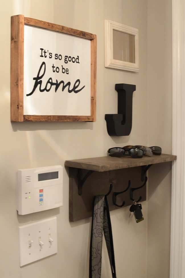 Best ideas about DIY Wall Coat Rack
. Save or Pin Mudroom gallery wall DIY coat rack shelf Now.