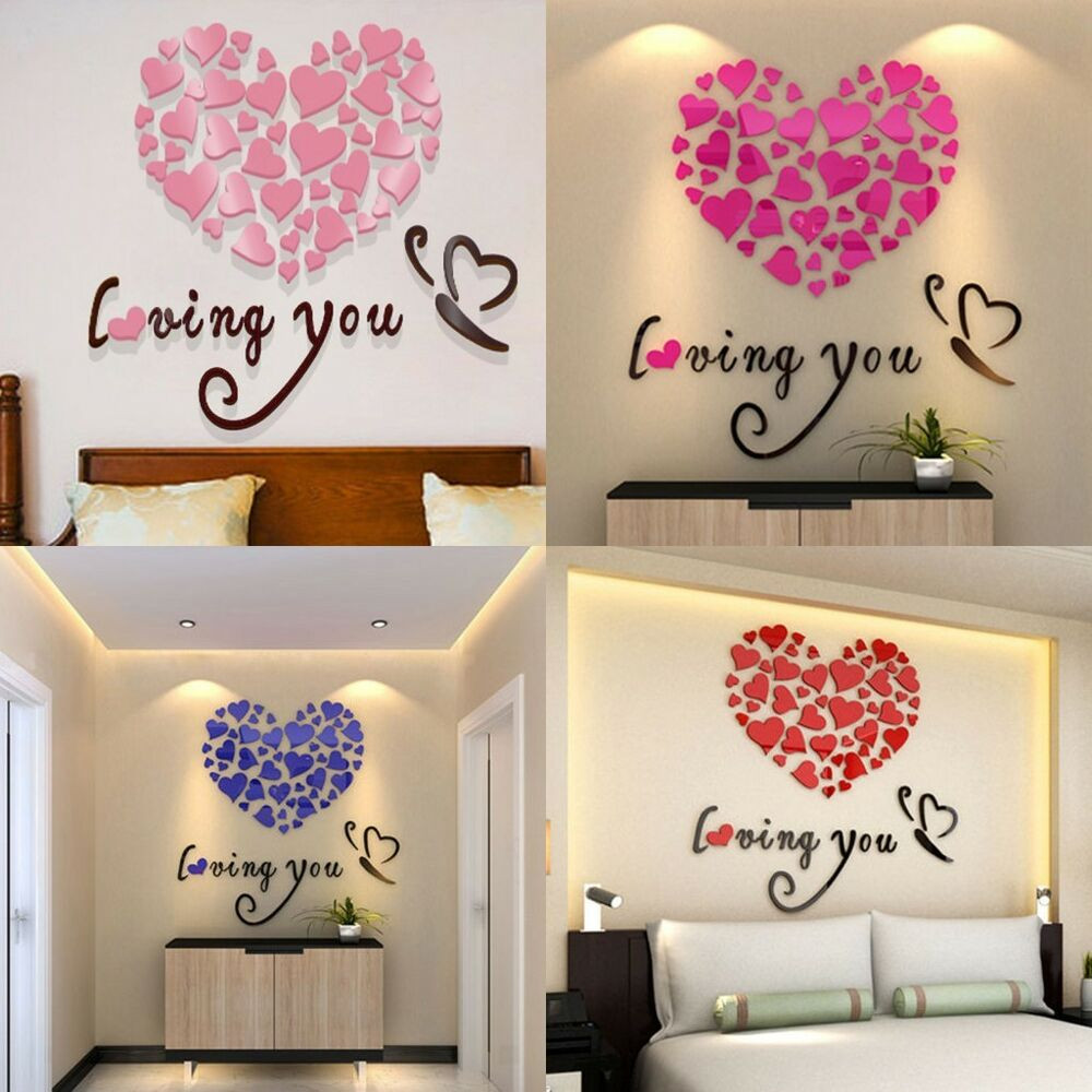 Best ideas about DIY Wall Decal
. Save or Pin DIY 3D Mirror Acrylic Wall Stickers Love Heart Home Now.