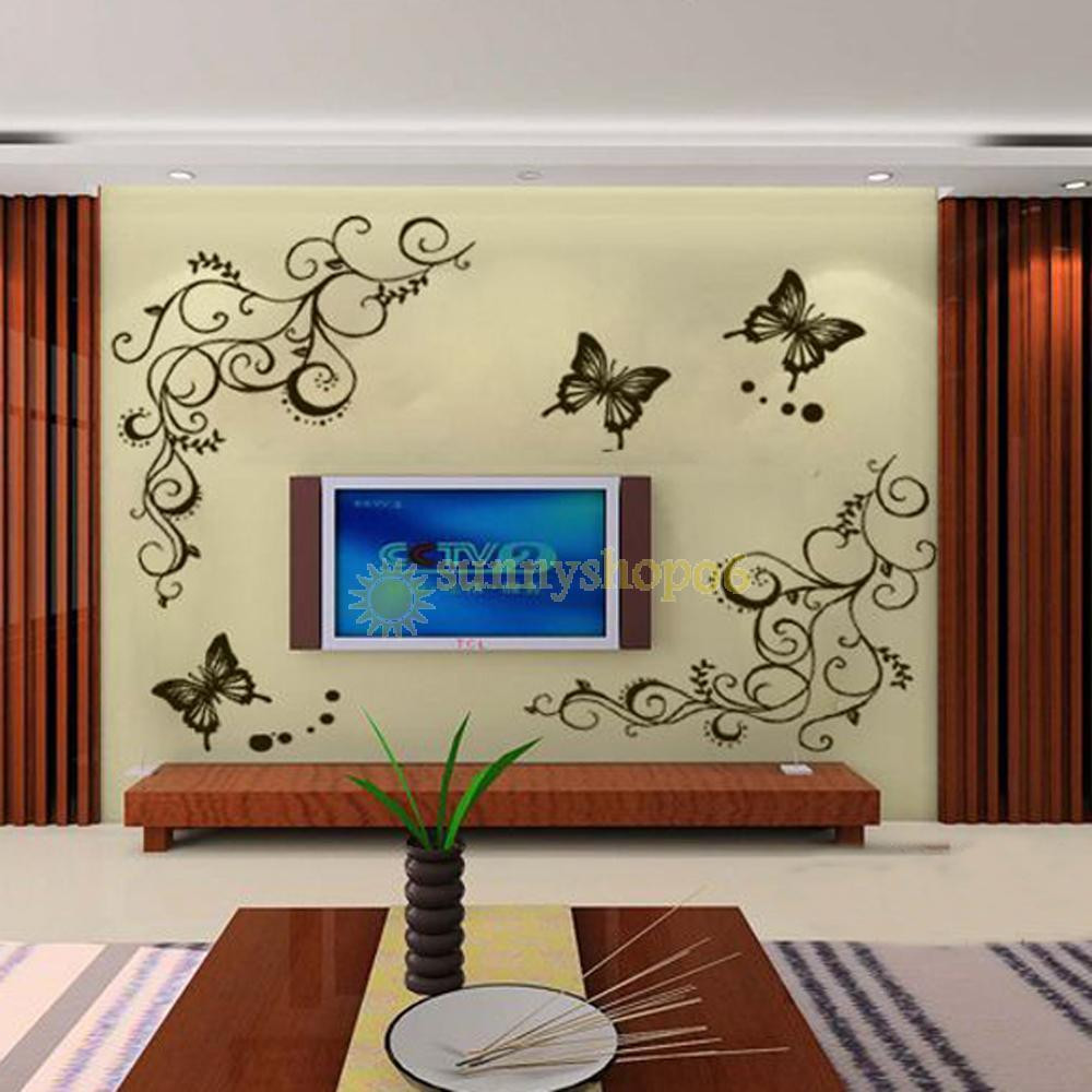 Best ideas about DIY Wall Decal
. Save or Pin Fashional Butterfly Flower DIY Vinyl Decal Art Mural Home Now.