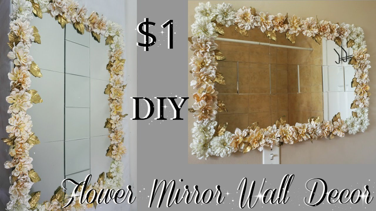 Best ideas about DIY Wall Decor With Pictures
. Save or Pin DIY DOLLAR TREE FLOWER MIRROR WALL DECOR Now.
