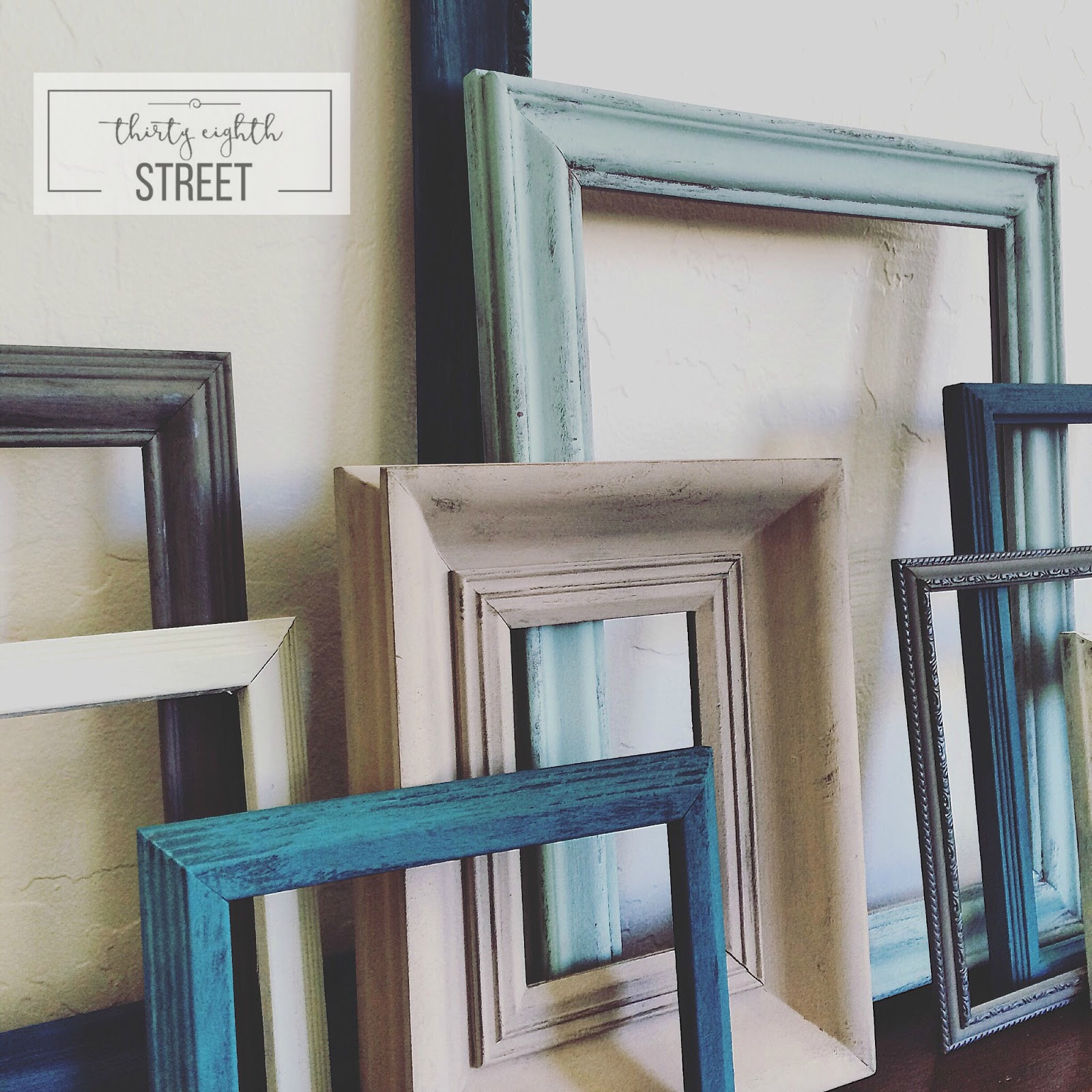 Best ideas about DIY Wall Frame
. Save or Pin DIY Painted Thrift Store Picture Frames Thirty Eighth Street Now.