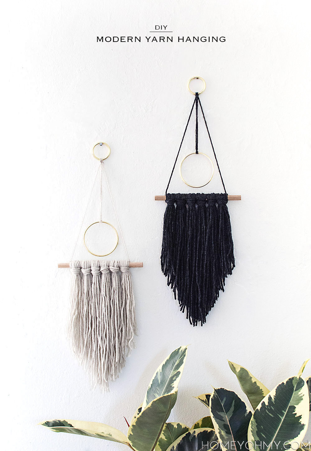 Best ideas about DIY Wall Hanging
. Save or Pin DIY Modern Yarn Hanging Homey Oh My Now.