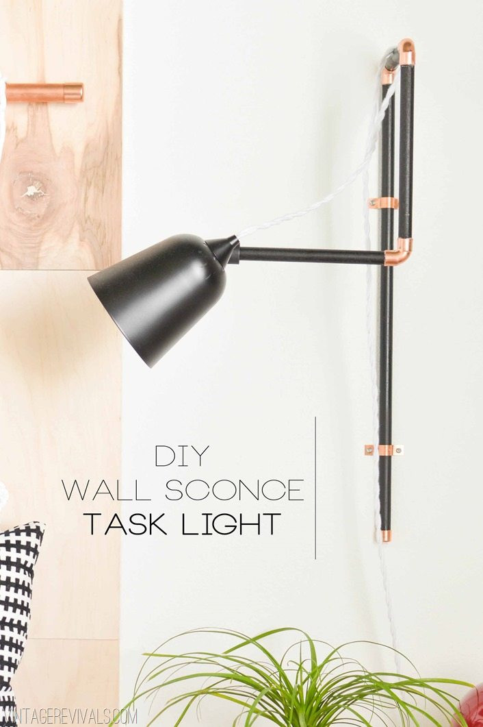 Best ideas about DIY Wall Lighting
. Save or Pin DIY Wall Sconce Task Lights & A Tar Update Vintage Now.