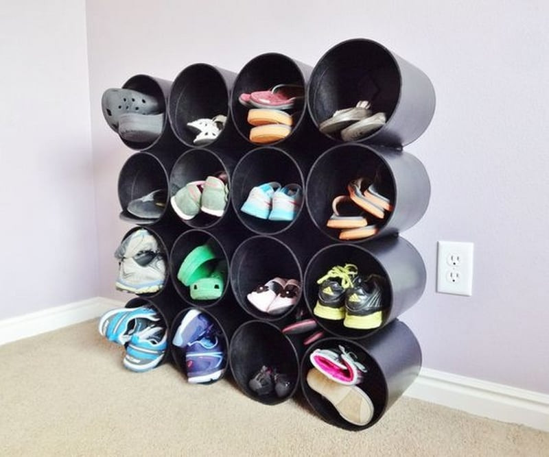 Best ideas about DIY Wall Mounted Shoe Rack
. Save or Pin How to Build a Recycled PVC Wall Mounted Shoe Rack Now.