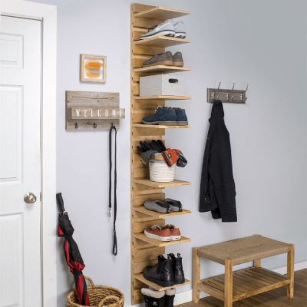 Best ideas about DIY Wall Mounted Shoe Rack
. Save or Pin 34 DIY Shoe Racks Now.