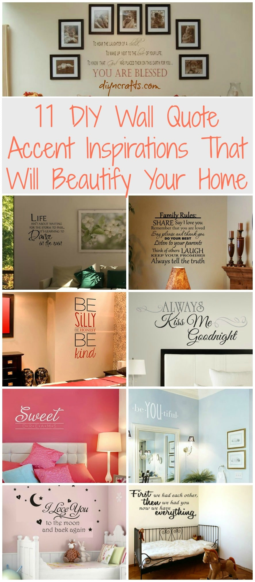 Best ideas about DIY Wall Quote
. Save or Pin 11 DIY Wall Quote Accent Inspirations That Will Beautify Now.