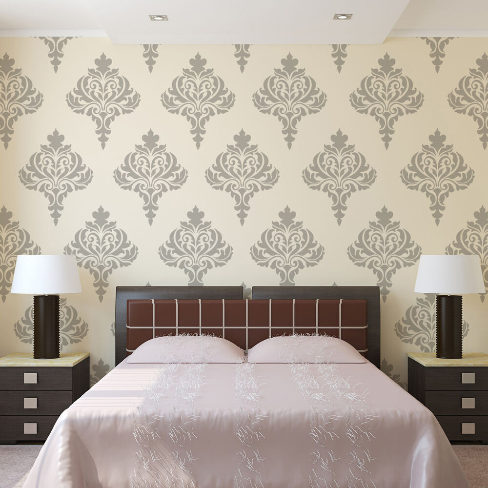 Best ideas about DIY Wallpaper Stencil
. Save or Pin Wall Damask Stencil Balifico for DIY Wall Decor and Now.