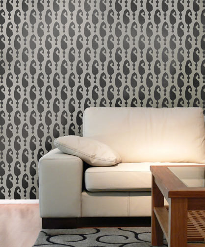 Best ideas about DIY Wallpaper Stencil
. Save or Pin Wall Stencil Ikat Aynur DIY reusable stencils instead of Now.