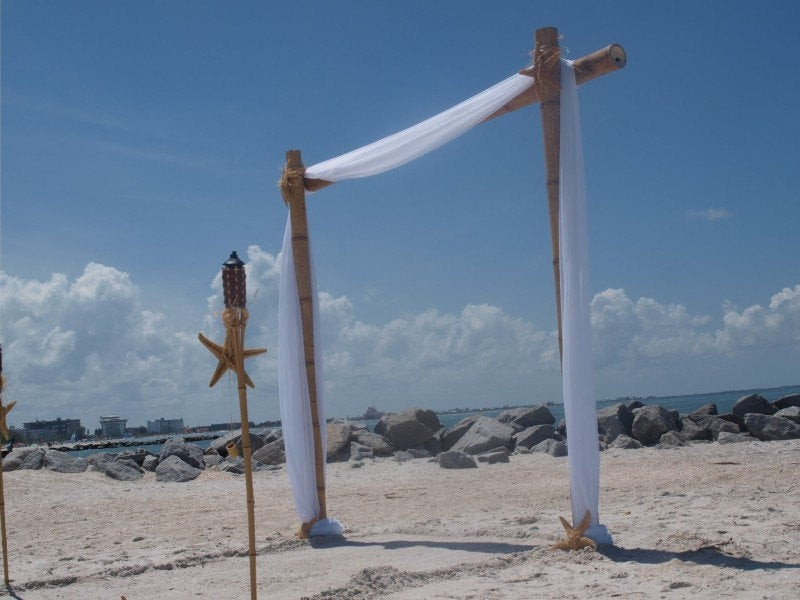 Best ideas about DIY Wedding Arch Kits
. Save or Pin Bamboo Wedding Arch Beach Wedding Arch Bamboo Chuppah Wedding Now.