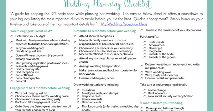 Best ideas about DIY Wedding Checklist
. Save or Pin Printable Wedding Planning Checklist for DIY Brides Now.