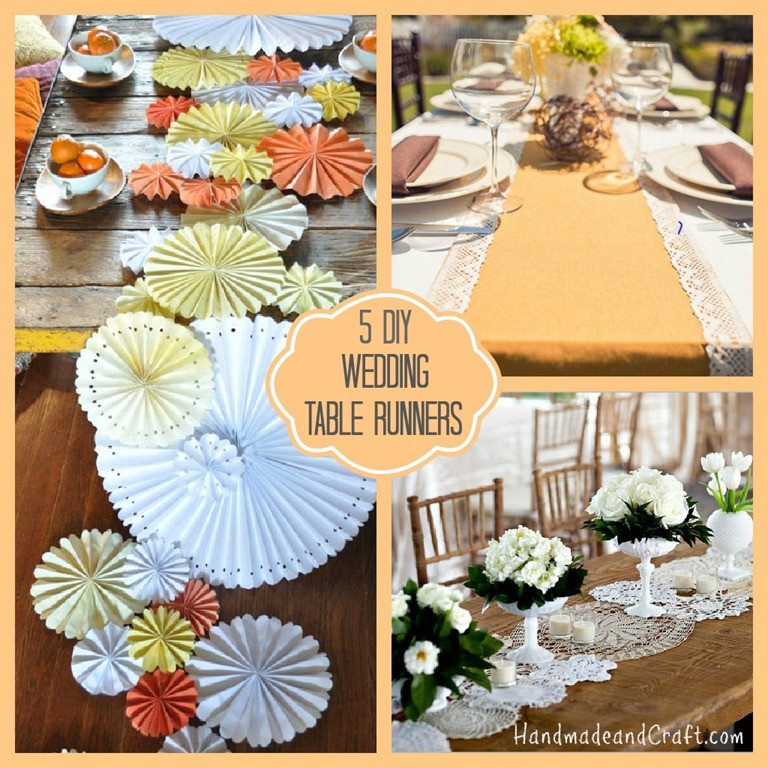 Best ideas about DIY Wedding Crafts
. Save or Pin 5 DIY Wedding Table Runners Now.