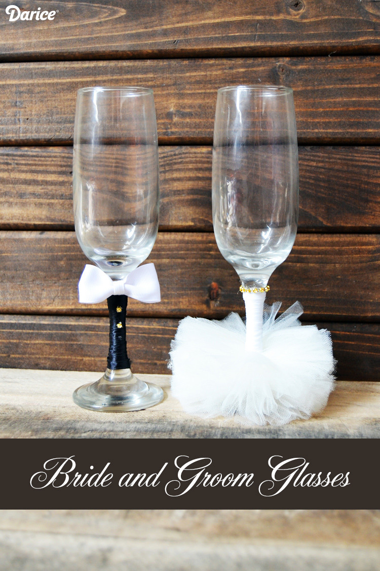 Best ideas about DIY Wedding Crafts
. Save or Pin Wedding Crafts DIY Bride and Groom Glasses Darice Now.