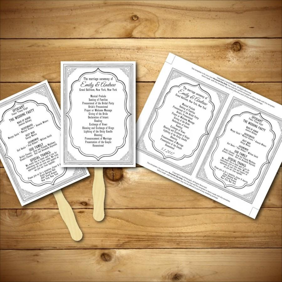 Best ideas about DIY Wedding Fans
. Save or Pin Wedding Program Template Printable Wedding Program DIY Now.