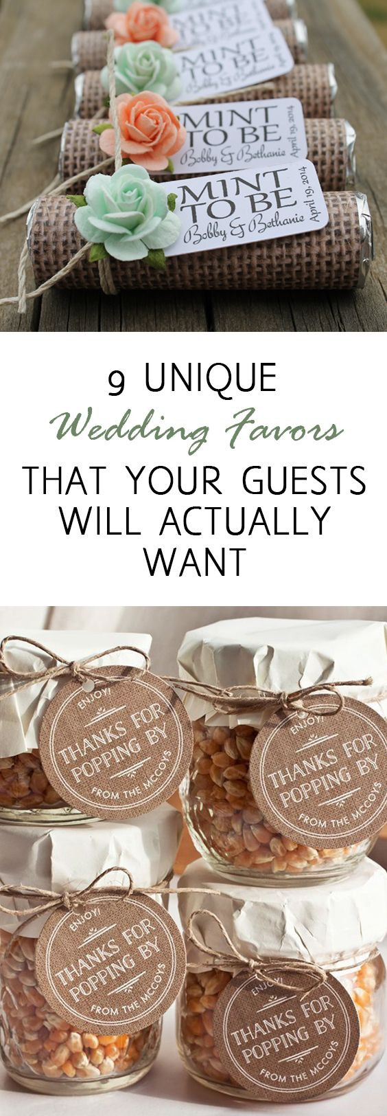 Best ideas about DIY Wedding Favour Ideas
. Save or Pin 9 Unique Wedding Favors that Your Guests Will Actually Now.
