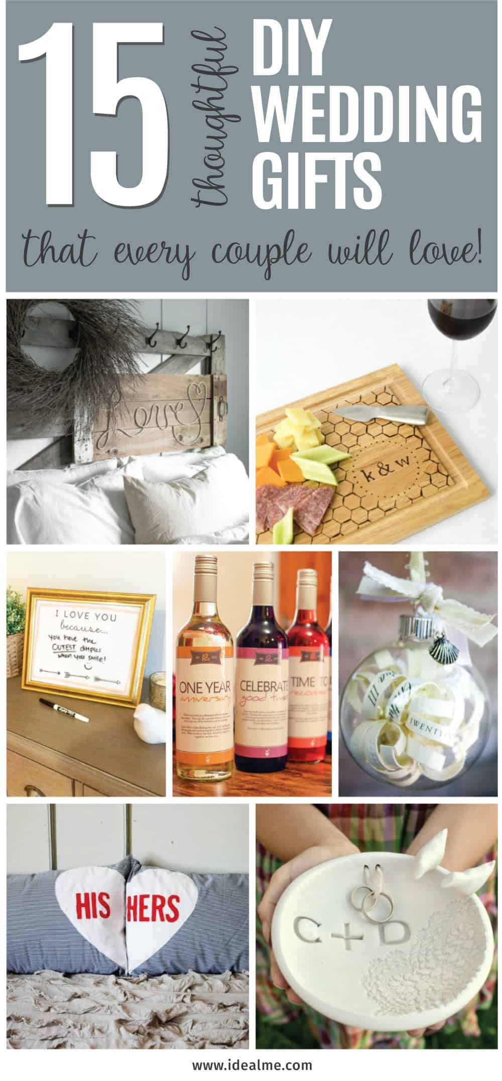 Best ideas about DIY Wedding Gifts
. Save or Pin 15 Thoughtful DIY Wedding Gifts that Every Couple Will Now.