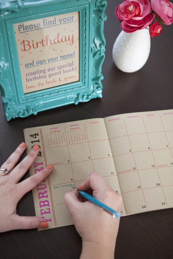Best ideas about DIY Wedding Guest Book Alternatives
. Save or Pin How to make a birthday calendar guest book Now.