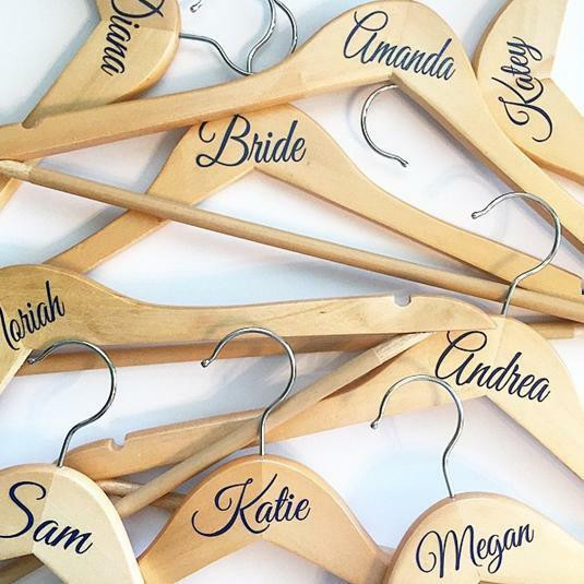 Best ideas about DIY Wedding Hanger
. Save or Pin Wedding Bridal Party Vinyl coat hanger decal sticker NAME Now.