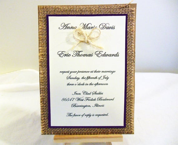 Best ideas about DIY Wedding Invitation Kits
. Save or Pin DIY Rustic Burlap Wedding Invitation KIT Custom Wedding Now.