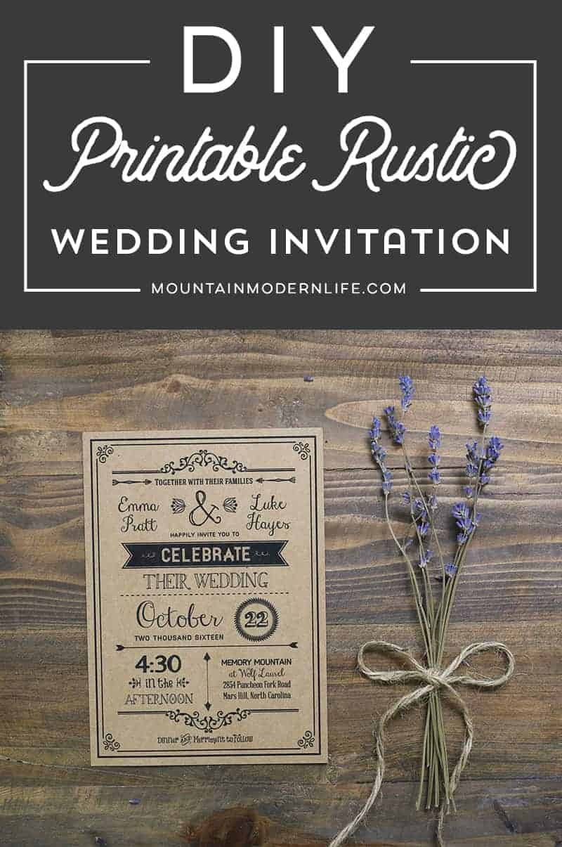 Best ideas about DIY Wedding Invitation Templates
. Save or Pin Vintage Rustic DIY Wedding Invitation Template Now.