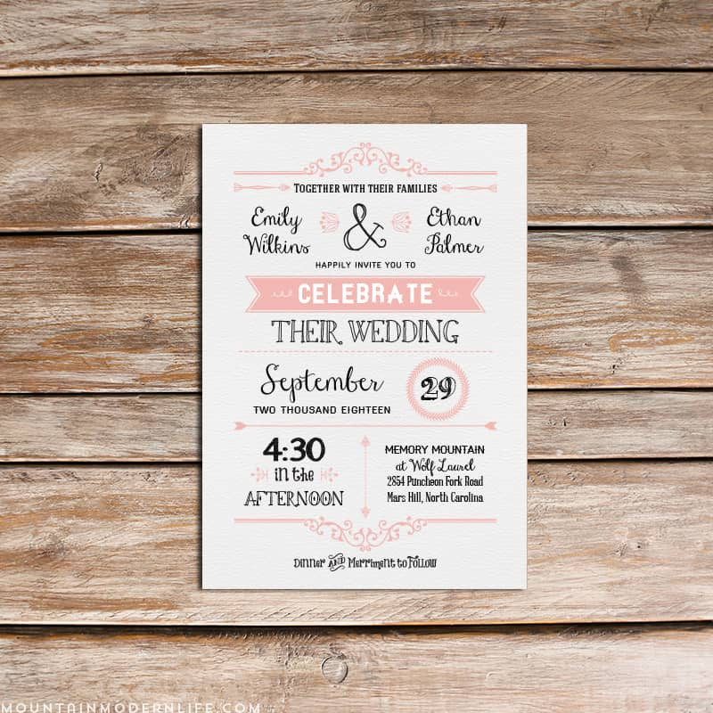 Best ideas about DIY Wedding Invitation Templates
. Save or Pin Vintage Rustic DIY Wedding Invitation Template Now.