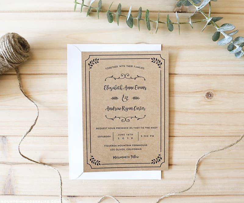 Best ideas about DIY Wedding Invitation Templates
. Save or Pin FREE Printable Wedding Invitation Template Now.