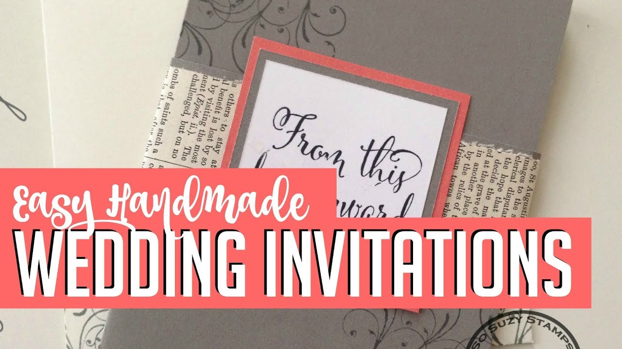 Best ideas about DIY Wedding Invitations Ideas
. Save or Pin Easy DIY Handmade Wedding Invitations How to Now.