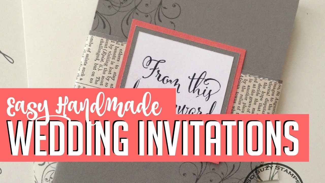 Best ideas about DIY Wedding Invitations
. Save or Pin Easy DIY Handmade Wedding Invitations How to Now.