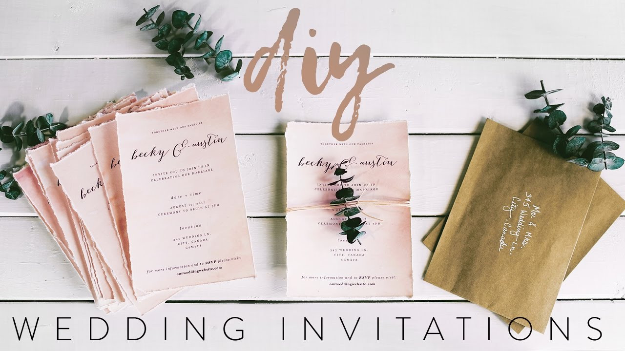 Best ideas about DIY Wedding Invitations
. Save or Pin DIY MY WEDDING INVITATIONS WITH ME Now.