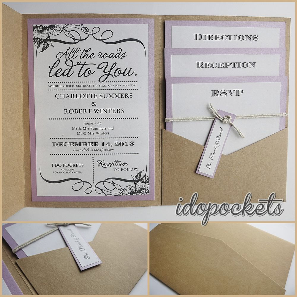 Best ideas about DIY Wedding Invitations
. Save or Pin KRAFT WEDDING POCKET INVITATIONS DIY POCKETFOLD ENVELOPES Now.