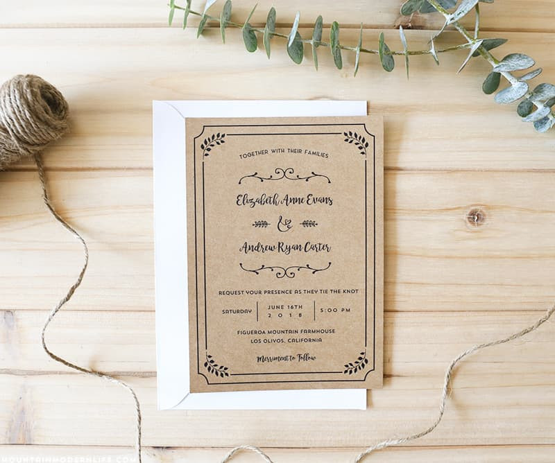 Best ideas about DIY Wedding Invitations Templates
. Save or Pin FREE Printable Wedding Invitation Template Now.