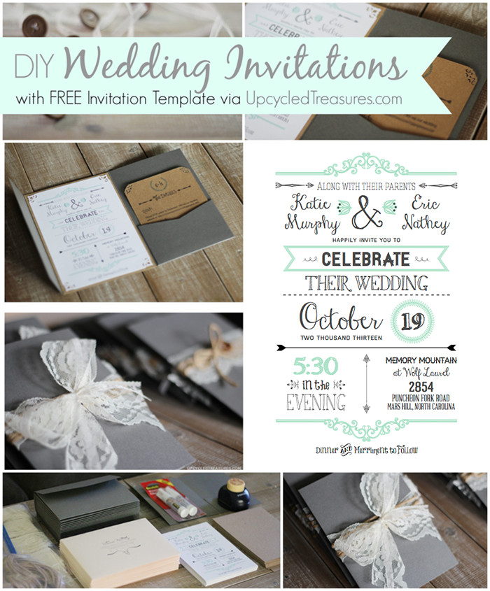 Best ideas about DIY Wedding Invitations Templates
. Save or Pin 10 Free Wedding Printables for the Crafty Bride – Party In Now.