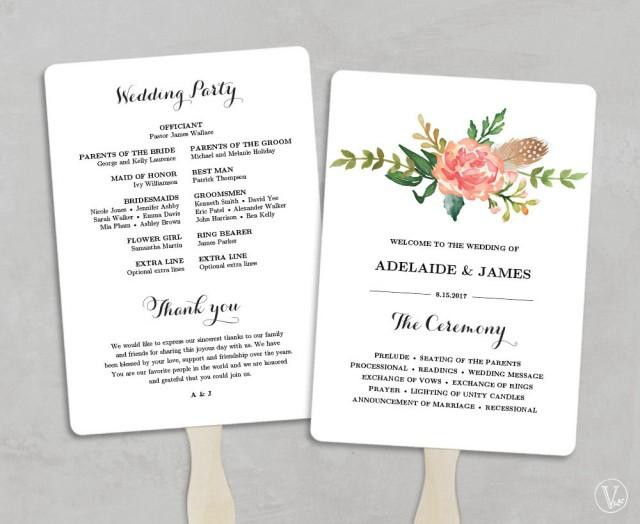 Best ideas about DIY Wedding Program Fan Template
. Save or Pin Printable Wedding Program Template Fan Wedding Programs Now.