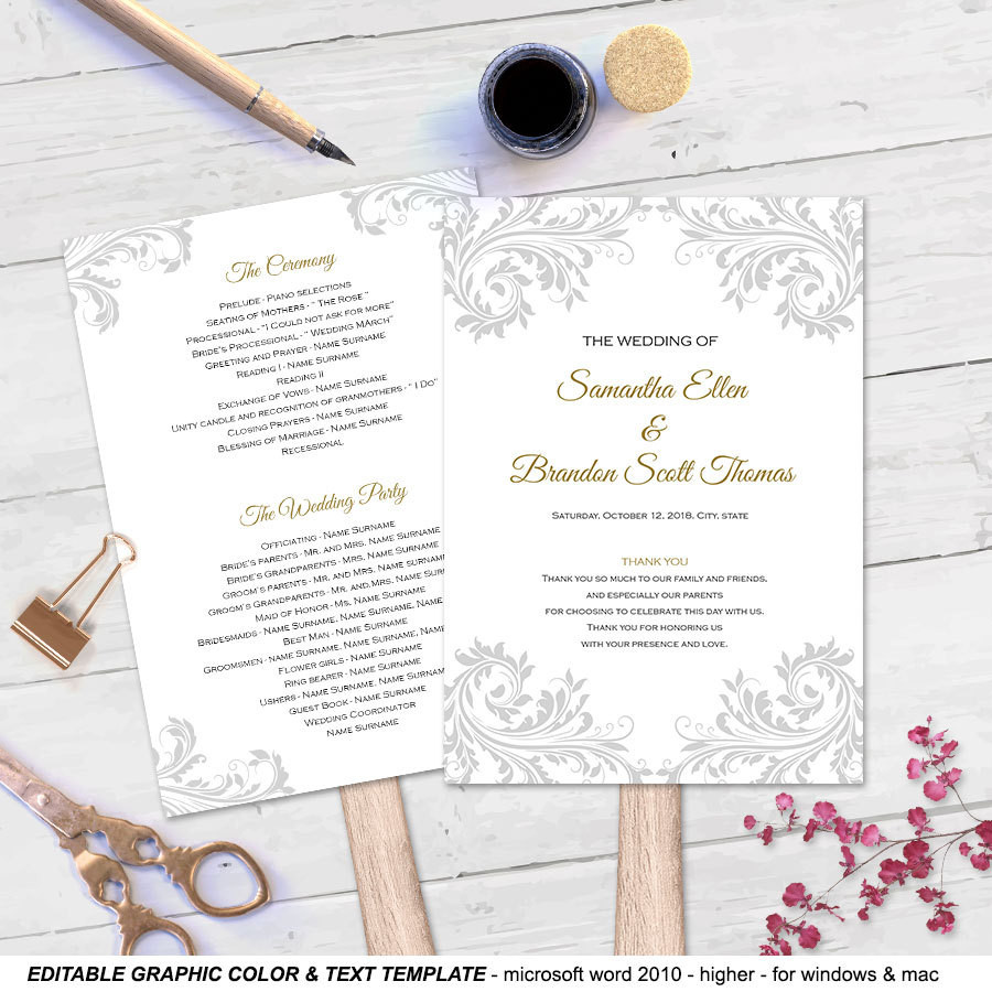 Best ideas about DIY Wedding Program Fan Templates
. Save or Pin DIY wedding fan program Fan wedding program templates Now.