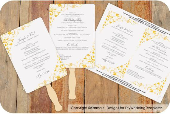 Best ideas about DIY Wedding Program Fan Templates
. Save or Pin DiY Wedding Fan Program Template DOWNLOAD by KarmaKWeddings Now.