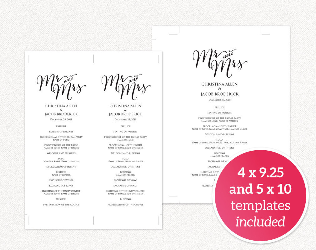 Best ideas about DIY Wedding Program Template
. Save or Pin DIY Wedding Templates · Wedding Templates and Printables Now.