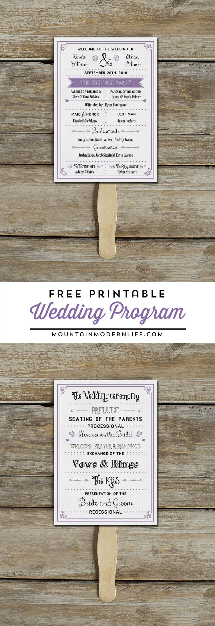 Best ideas about DIY Wedding Program Templates
. Save or Pin FREE Printable Wedding Program Now.